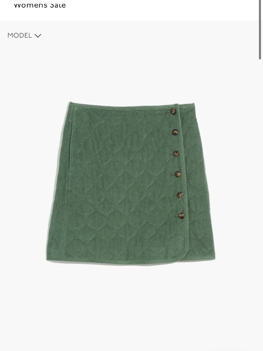 Maxwell Corduroy Quilted Mini Skirt